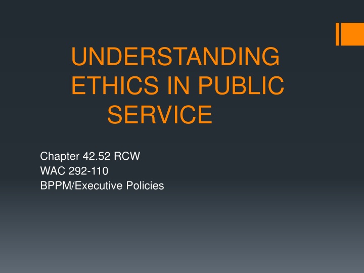 understanding ethics in public service