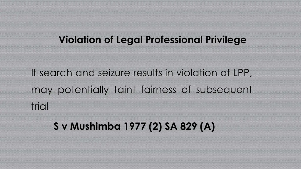 violation of legal professional privilege