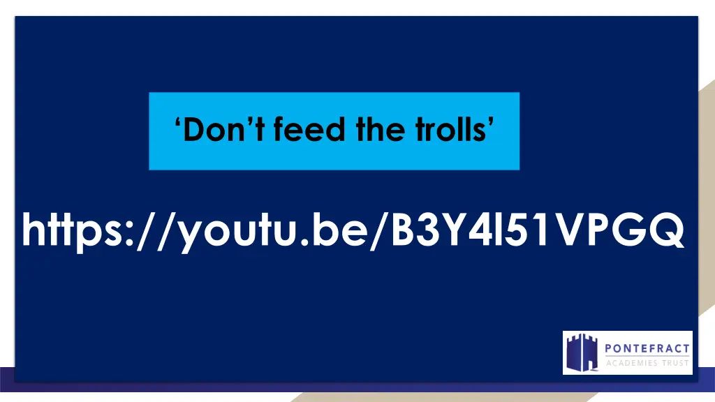 don t feed the trolls