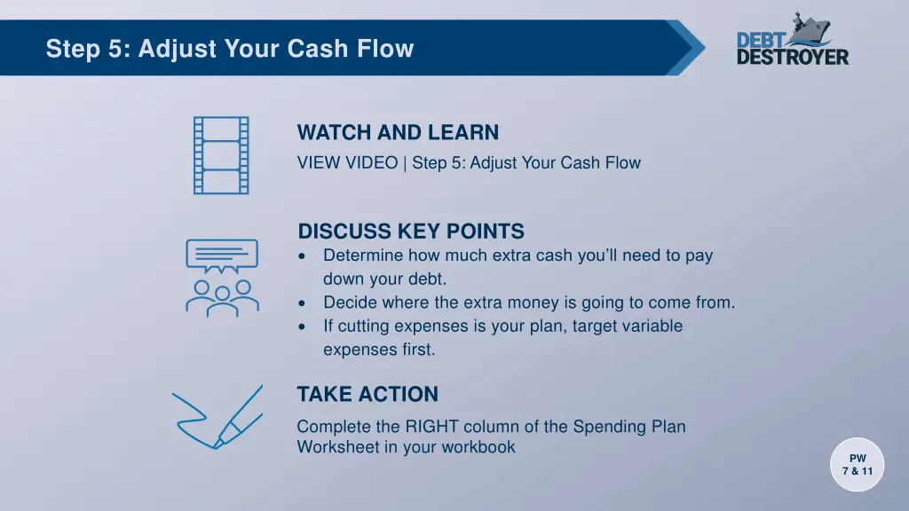 step 5 adjust your cash flow