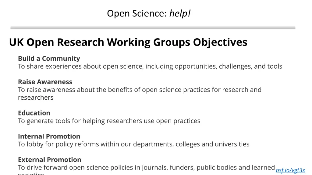 open science help