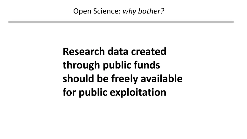 open science why bother