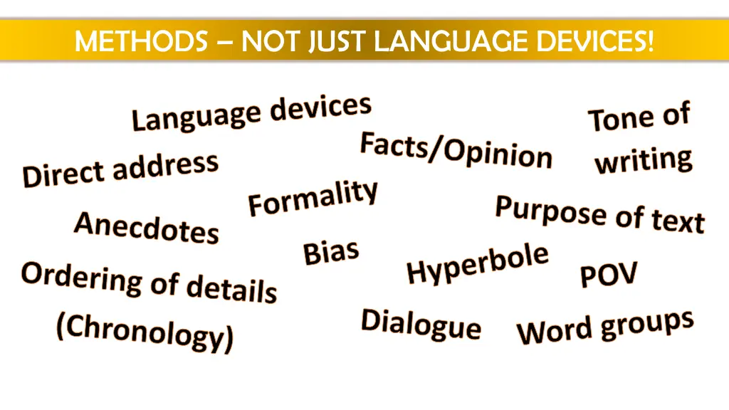 methods not just language devices