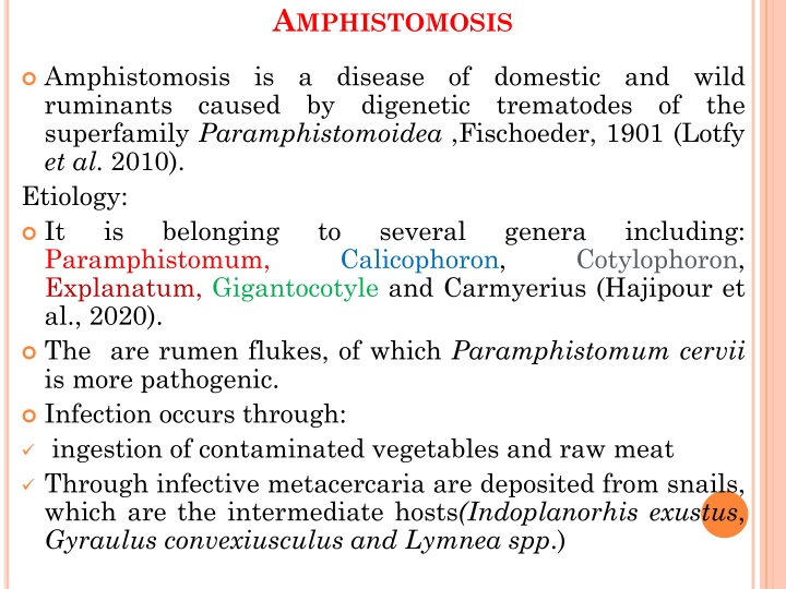 a mphistomosis