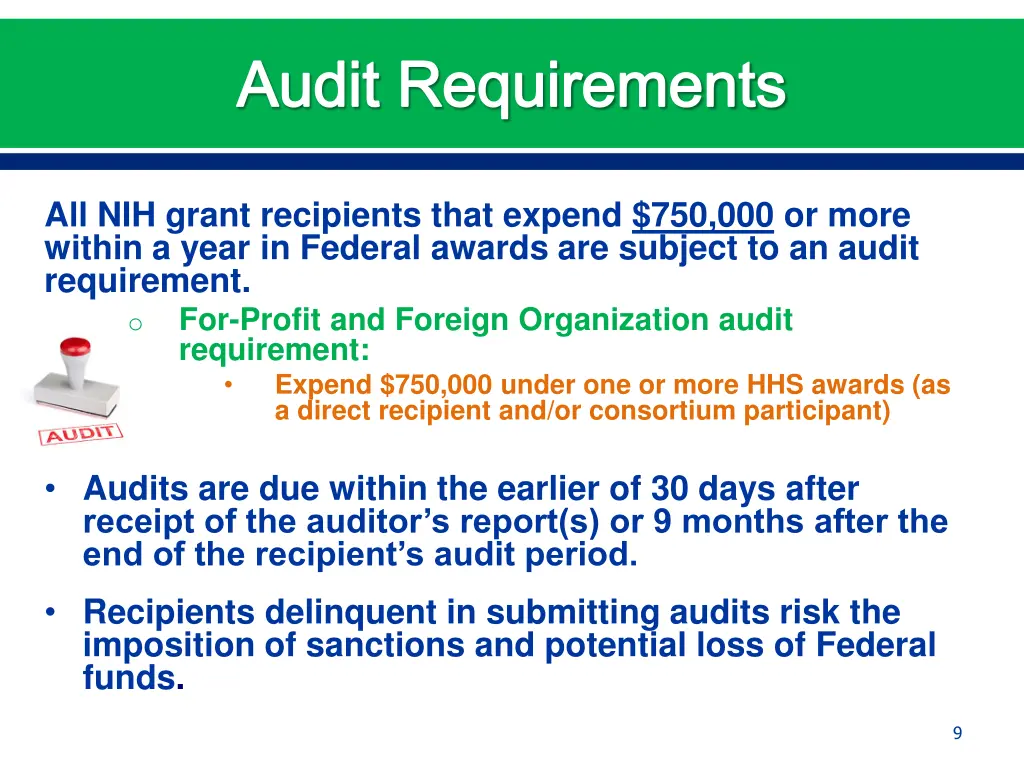 audit requirements