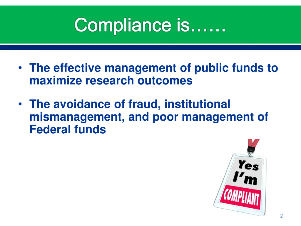 compliance is