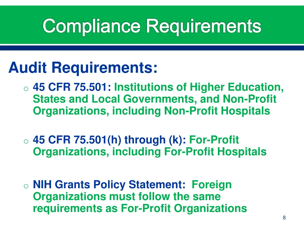 compliance requirements 3