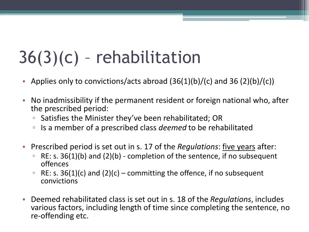 36 3 c rehabilitation