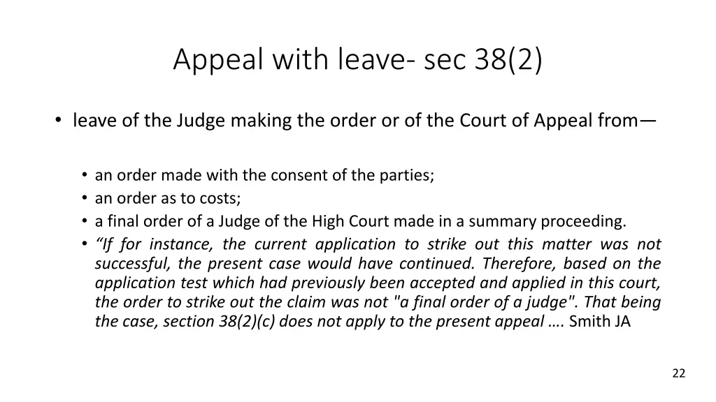 appeal with leave sec 38 2