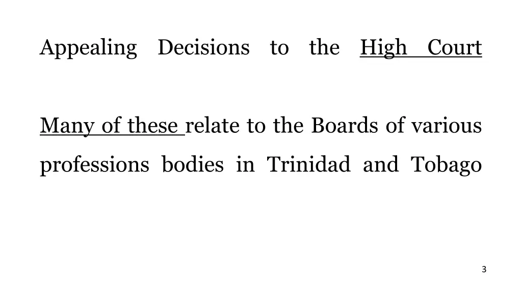 appealing decisions to the high court