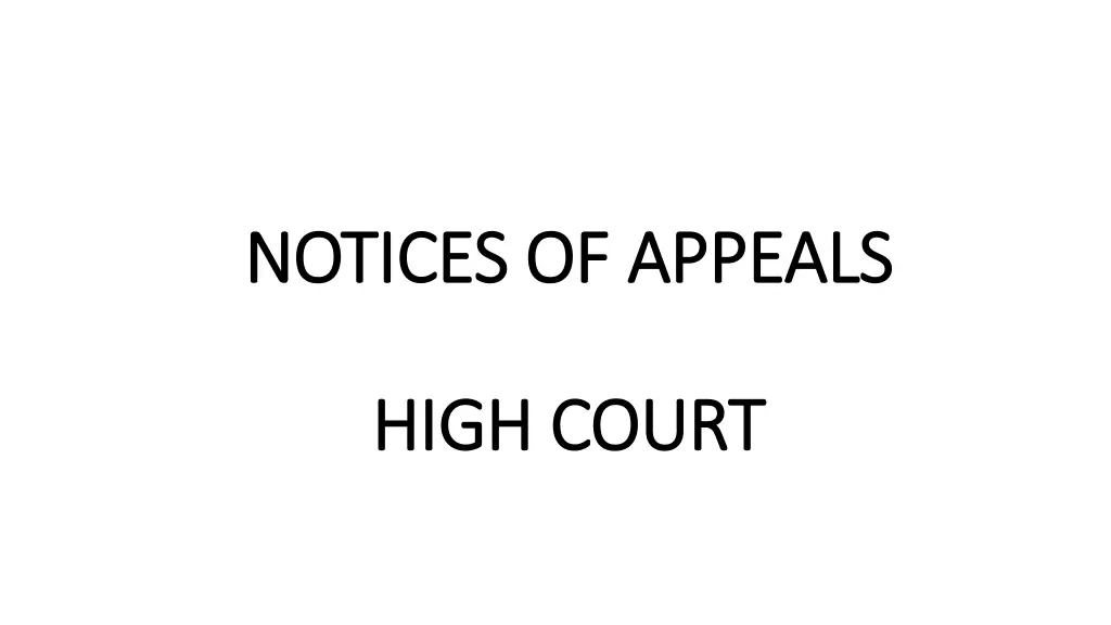 notices of appeals notices of appeals