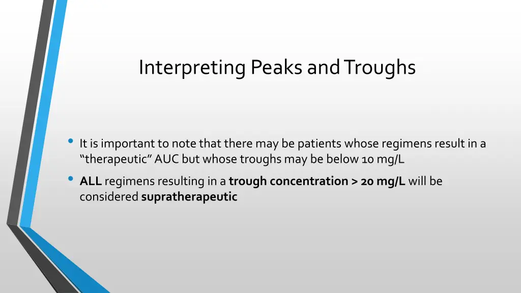 interpreting peaks and troughs