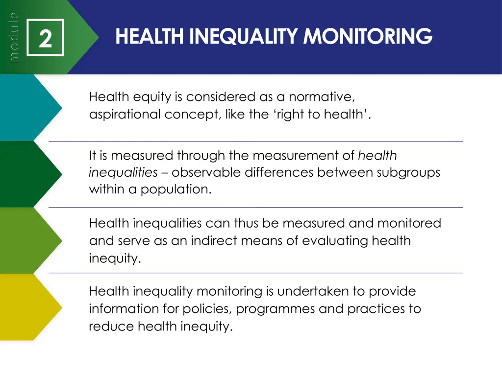 health inequality monitoring