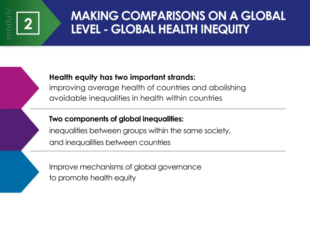 making comparisons on aglobal level global health