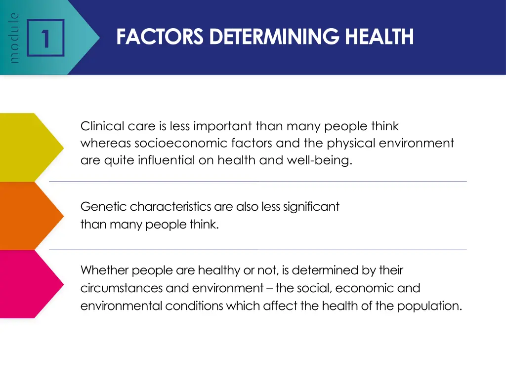 factors determining health