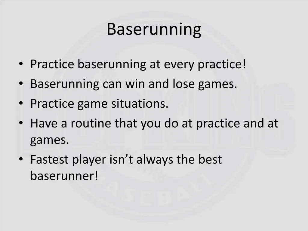 baserunning