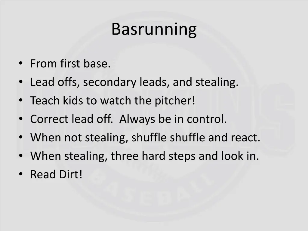 basrunning