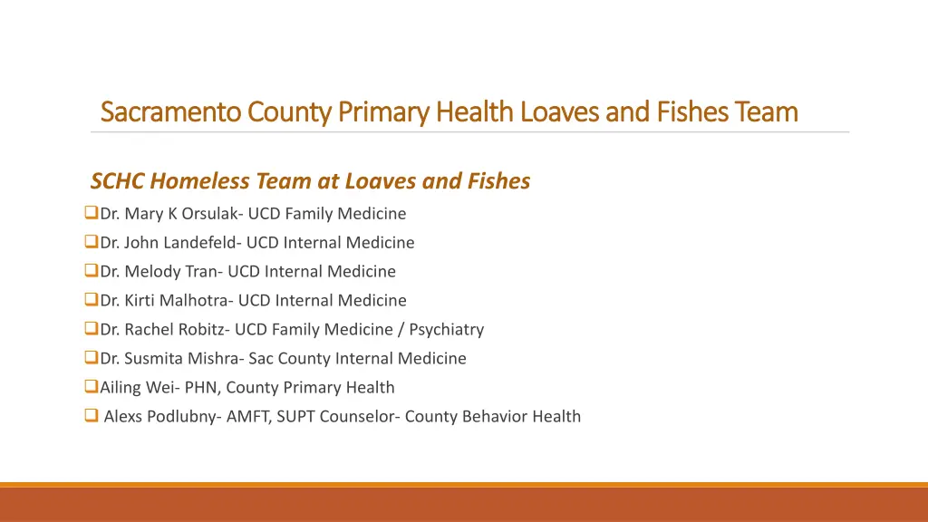 sacramento county primary health loaves