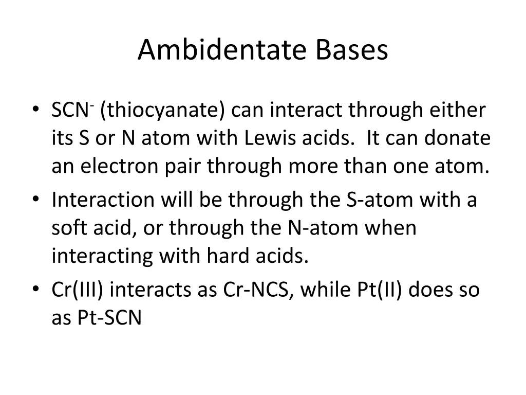 ambidentate bases