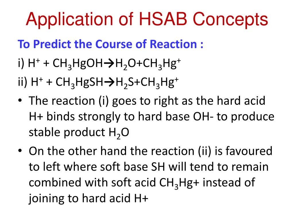 application of hsab concepts 2