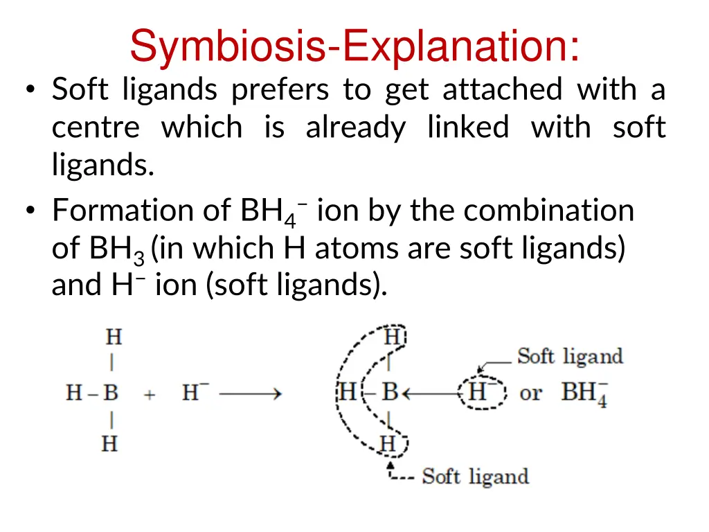 symbiosis explanation soft ligands prefers