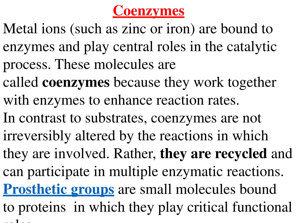 coenzymes