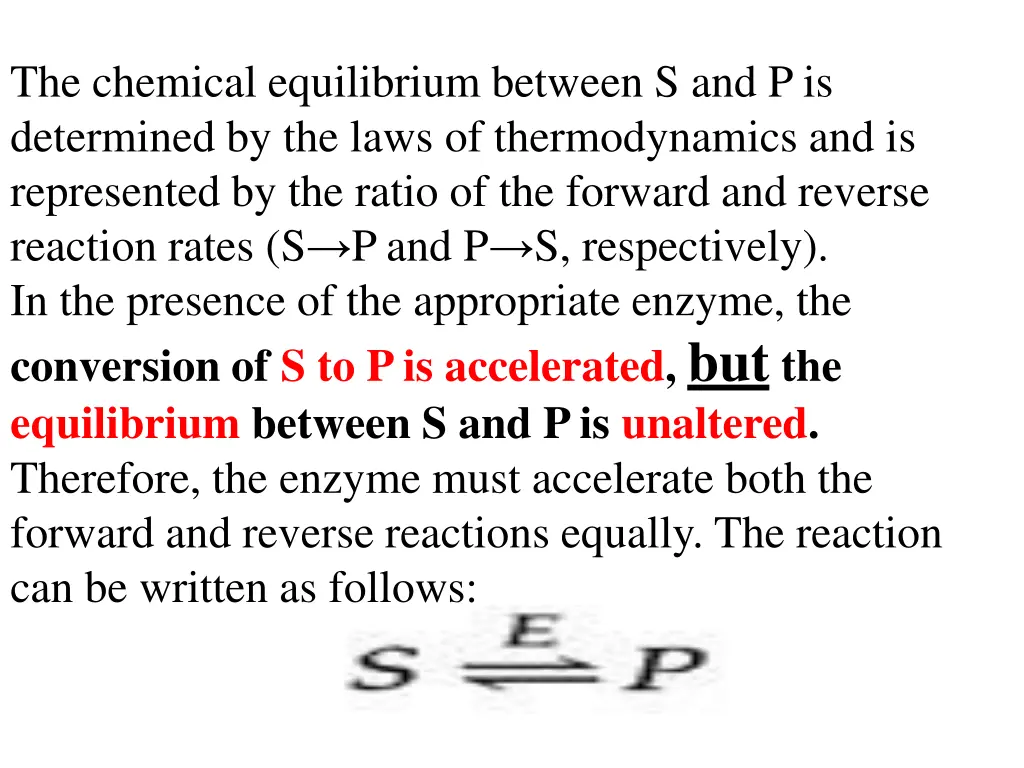 the chemical equilibrium between