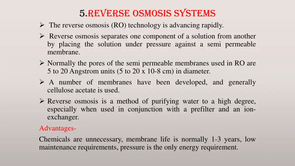 5 reverse osmosis systems the reverse osmosis