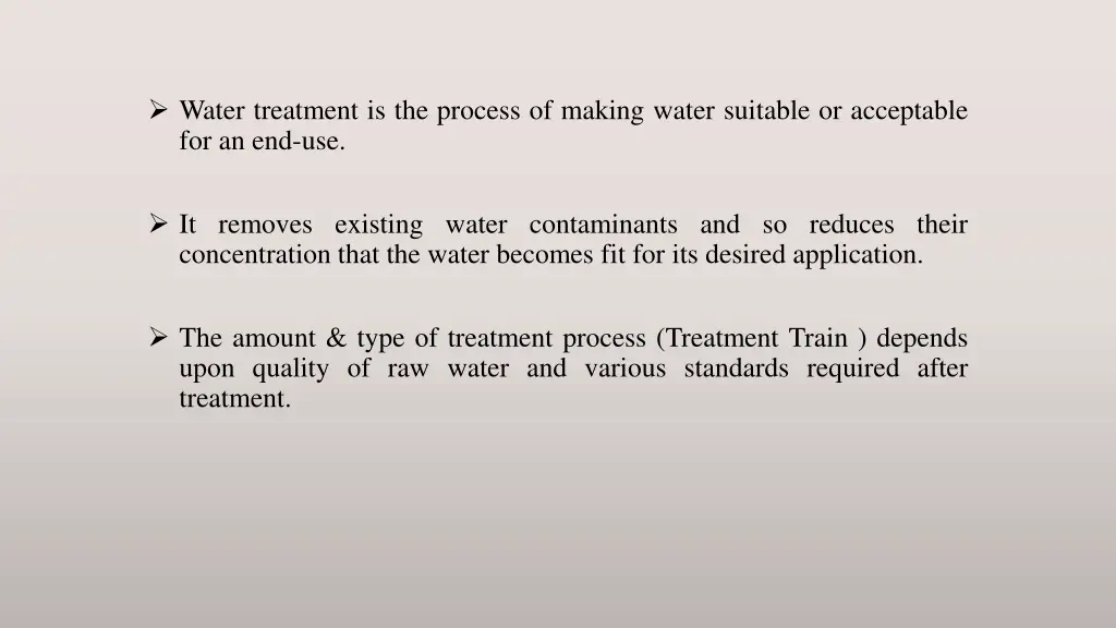 water treatment is the process of making water