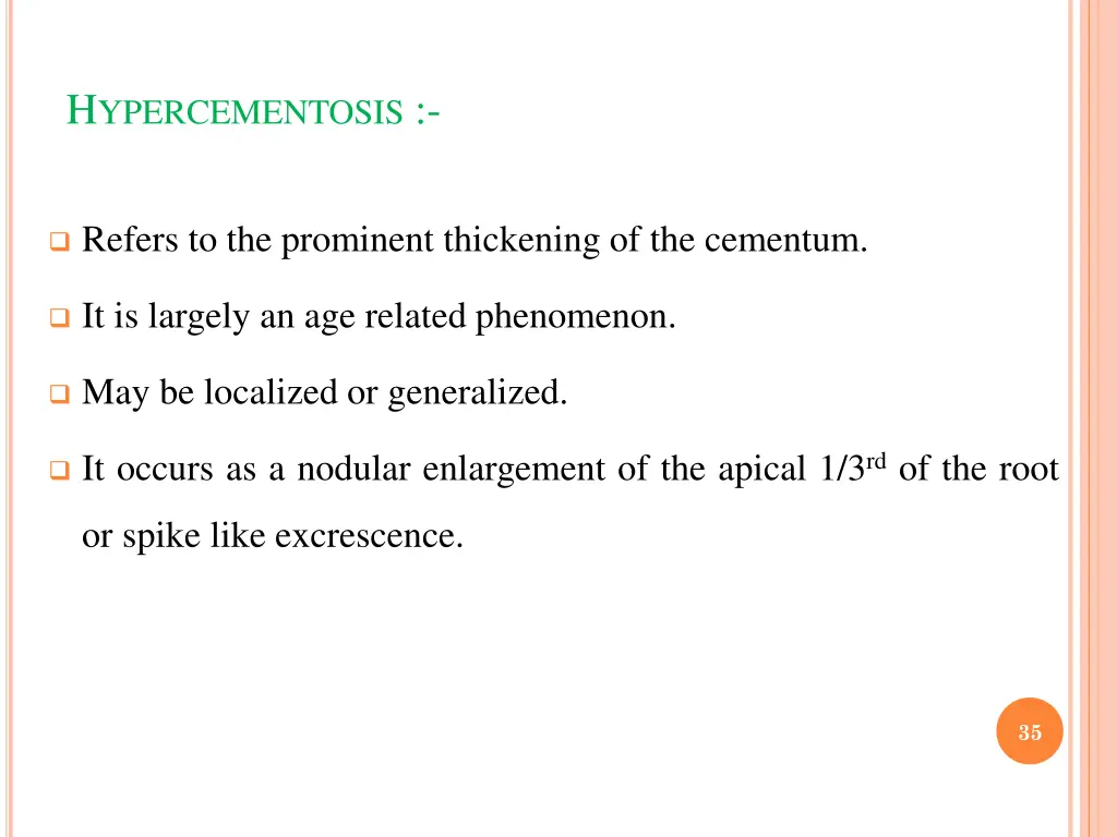 h ypercementosis