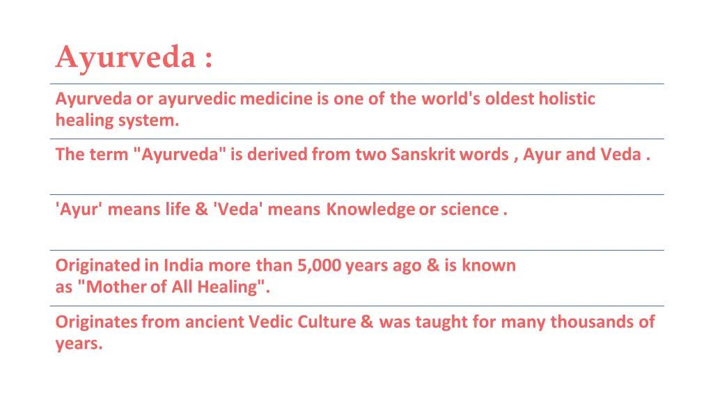 ayurveda