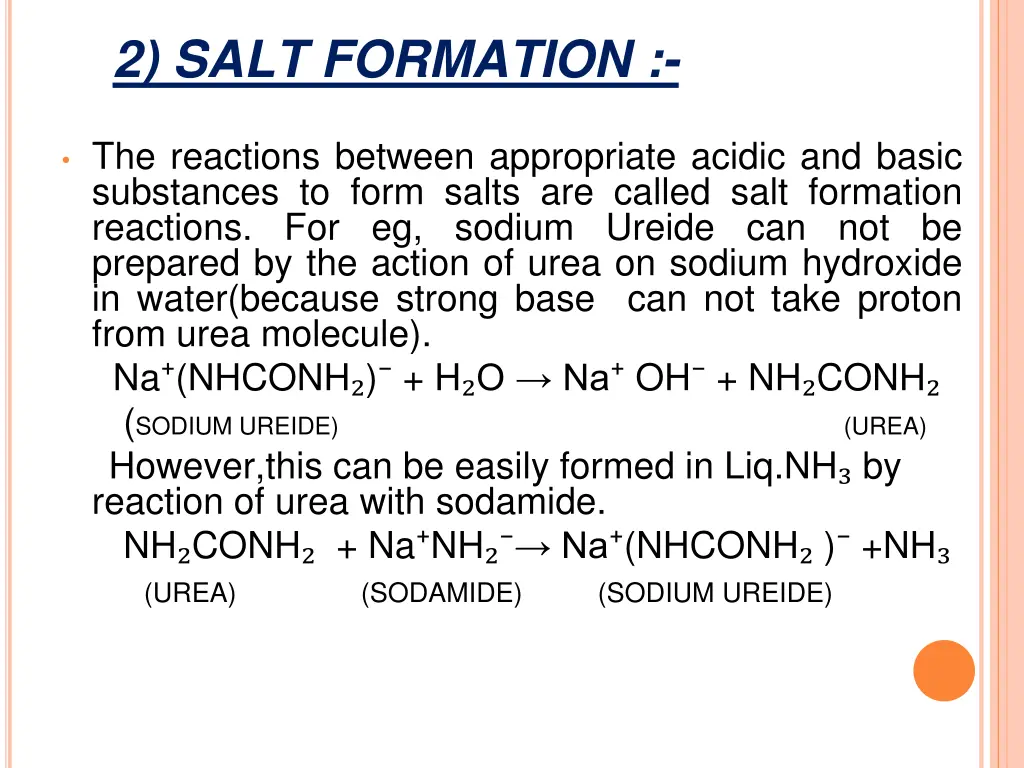 2 salt formation