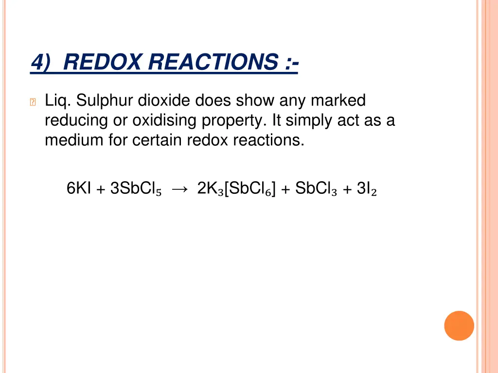 4 redox reactions