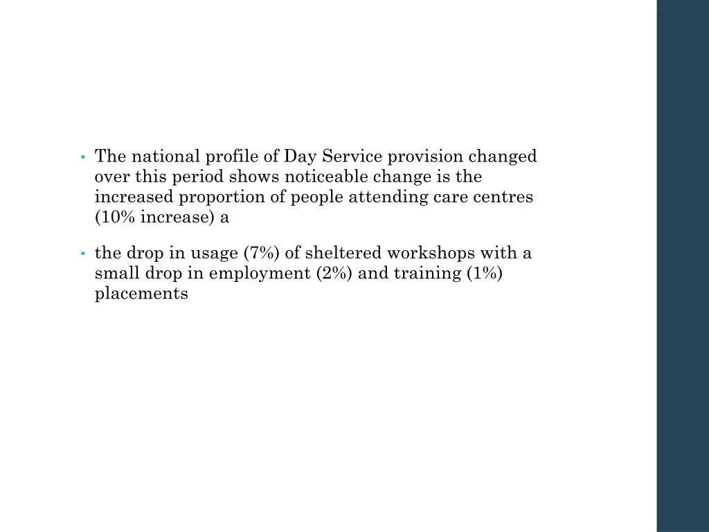 the national profile of day service provision