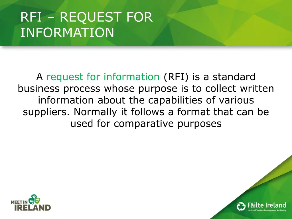 rfi request for information