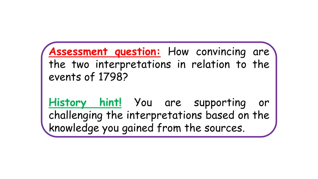 assessment question how convincing