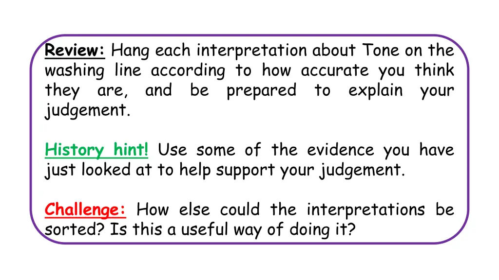 review hang each interpretation about tone