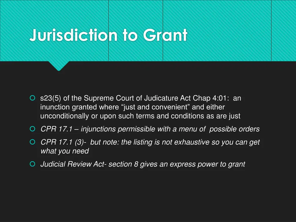 jurisdiction to grant