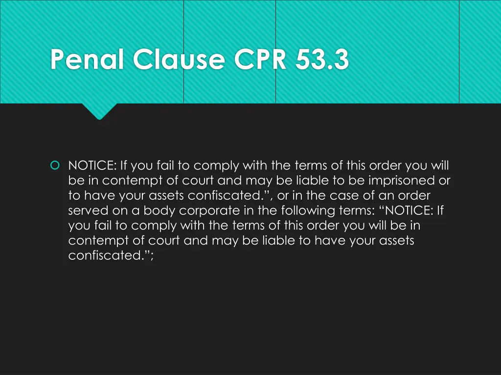 penal clause cpr 53 3