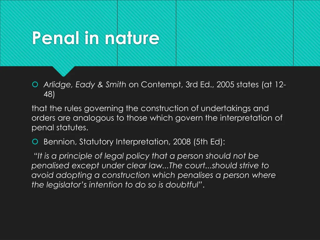 penal in nature