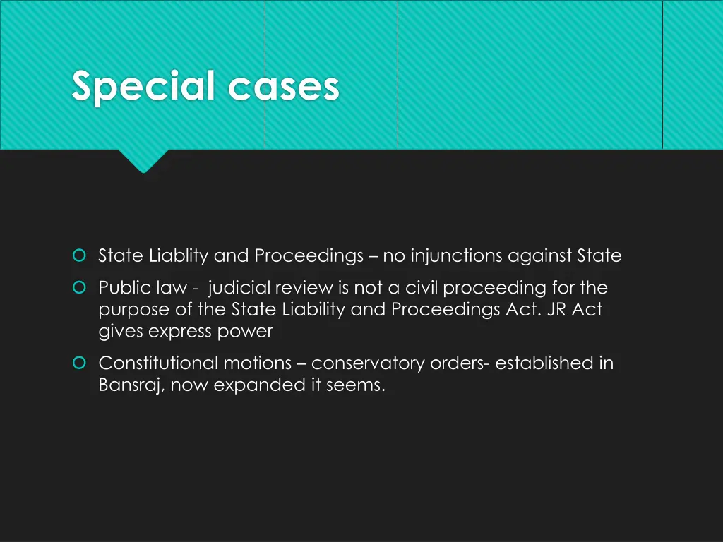 special cases