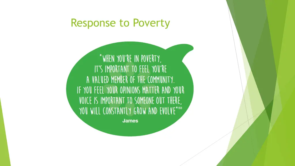 response to poverty