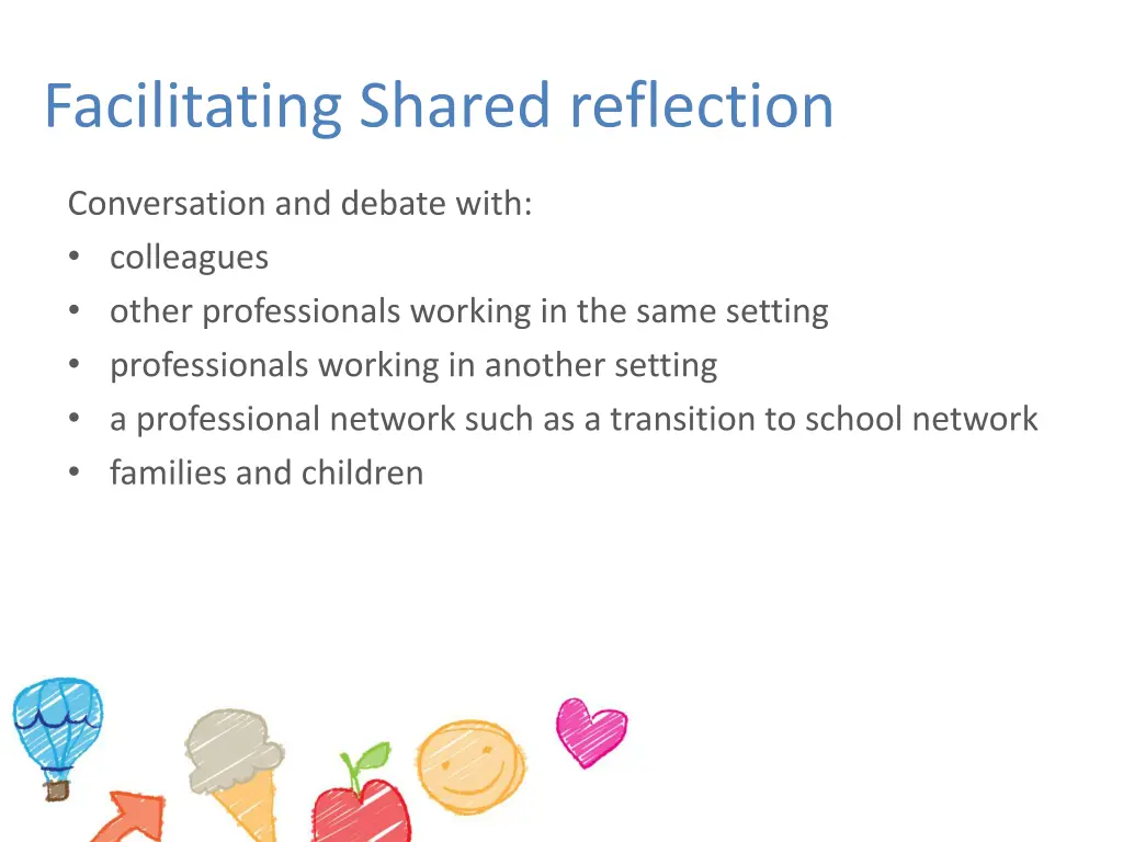 facilitating shared reflection