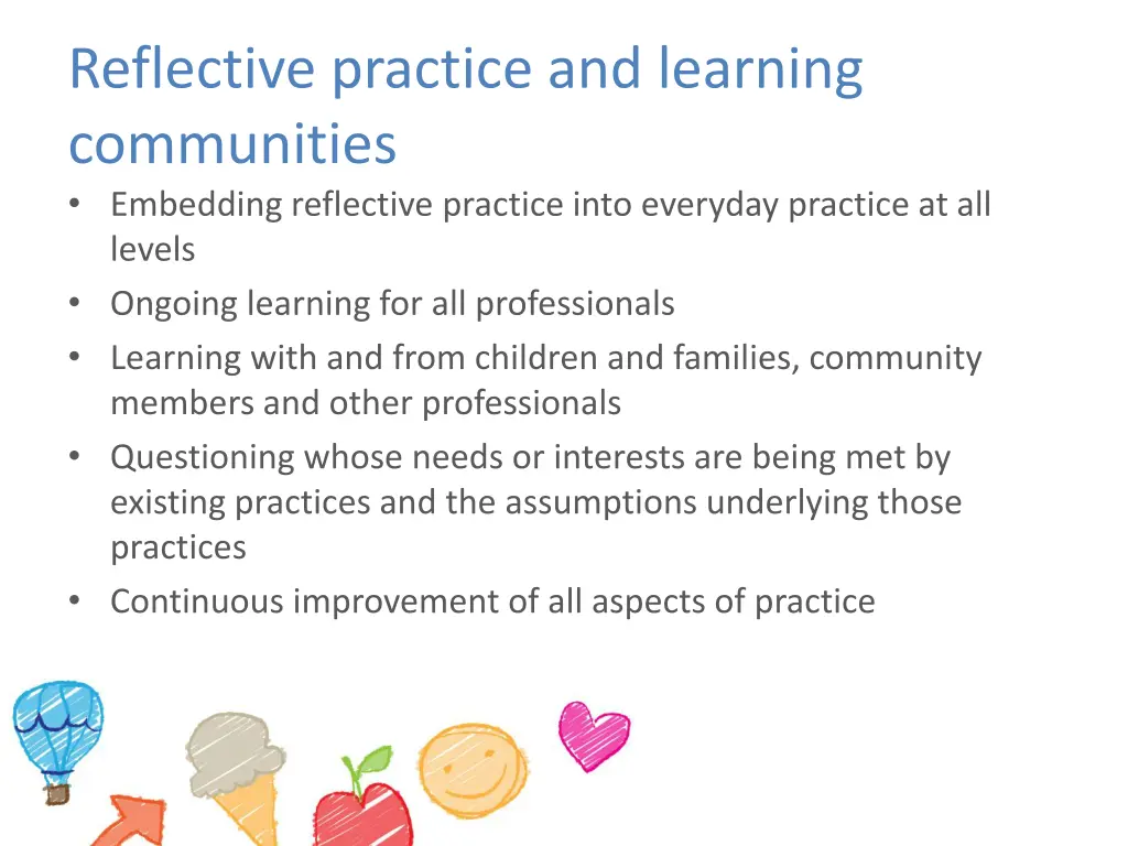 reflective practice and learning communities