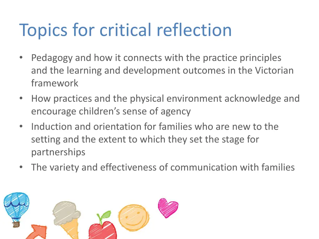 topics for critical reflection