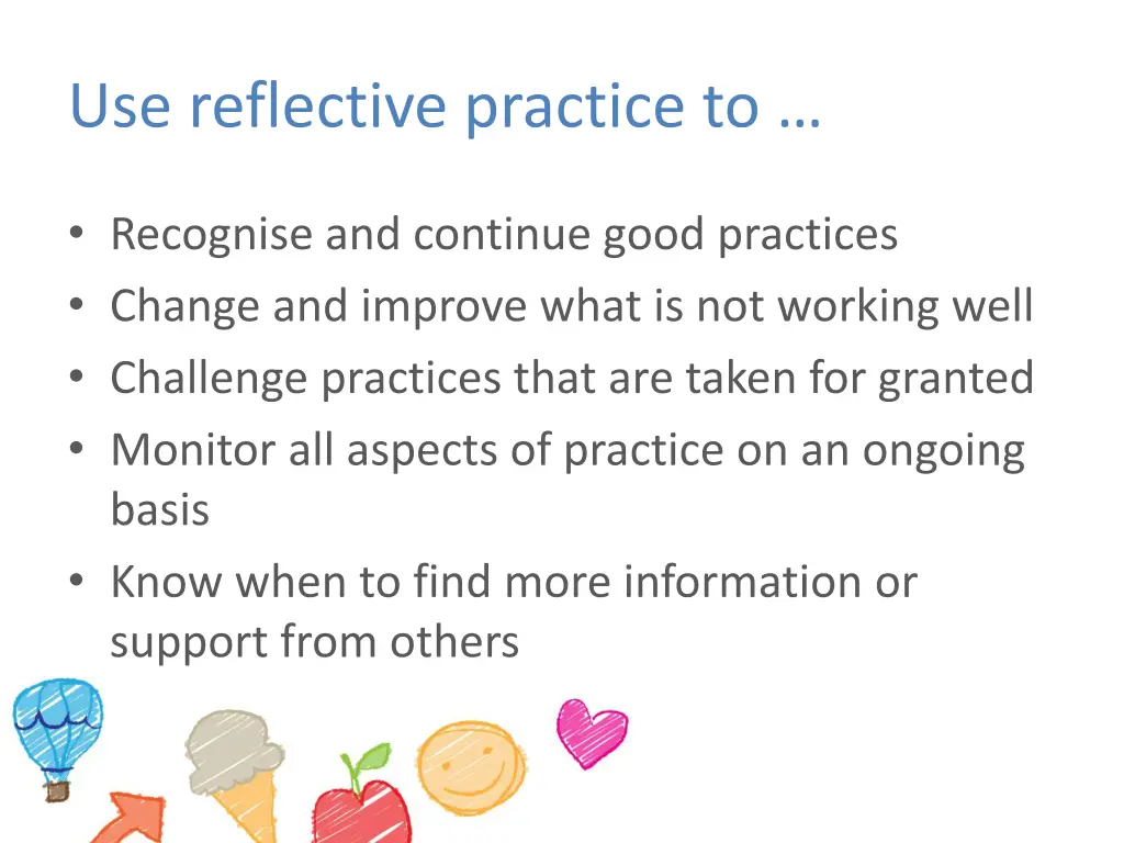 use reflective practice to