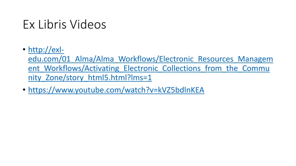 ex libris videos