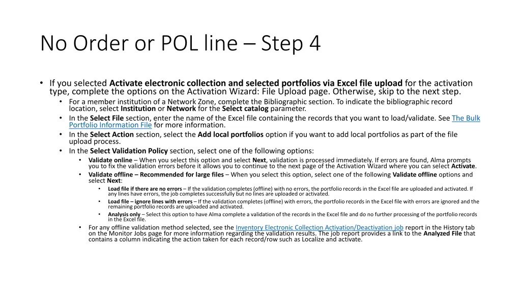 no order or pol line step 4