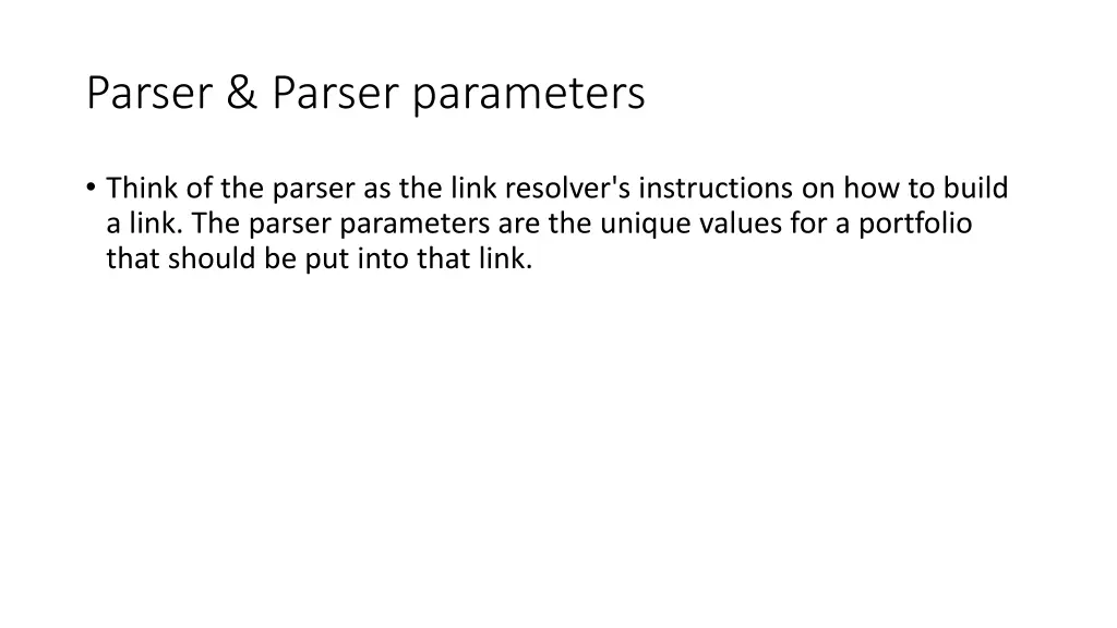 parser parser parameters