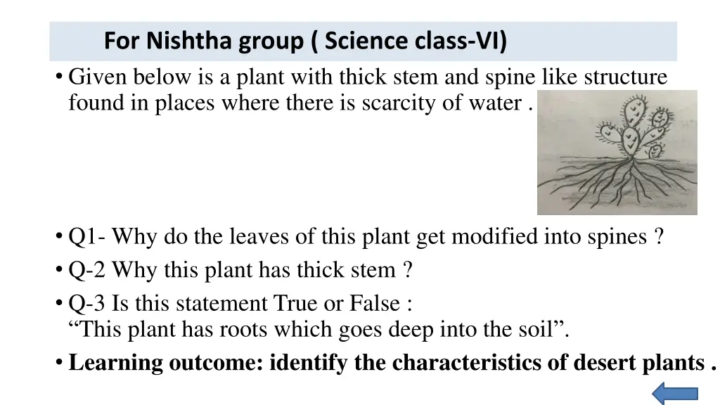 for nishtha group science class vi given below